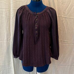 Meadow Rue by Anthropologie Long Sleeve Blouse ~ XS